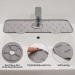 ⁦مفرش حنفية سيليكون حامل للصابون والليفه بفتحات لتصريف المياه في حوض⁩ - الصورة ⁦4⁩