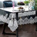 ⁦مفرش سفرة وتر بروف شفاف مع حروف دانتيل أنيقة⁩ - الصورة ⁦8⁩