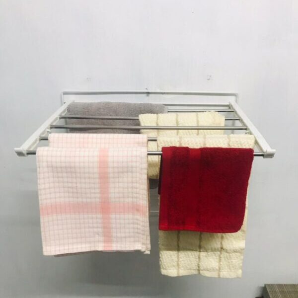 منشر غسيل استانلس 5 حبل حائطي للحمام والبلكونات