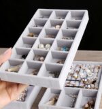 ⁦منظم أدراج للاكسسوارات والمجوهرات 4 قطع للسلاسل والخواتم والحلقان⁩ - الصورة ⁦11⁩