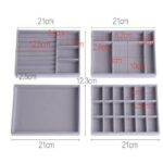 ⁦منظم أدراج للاكسسوارات والمجوهرات 4 قطع للسلاسل والخواتم والحلقان⁩ - الصورة ⁦8⁩