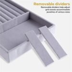 ⁦منظم أدراج للاكسسوارات والمجوهرات 4 قطع للسلاسل والخواتم والحلقان⁩ - الصورة ⁦9⁩