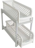 ⁦منظم أدوات المطبخ والحمام مكون من 2 رف كبير متحرك سهل التركيب والفك⁩ - الصورة ⁦7⁩