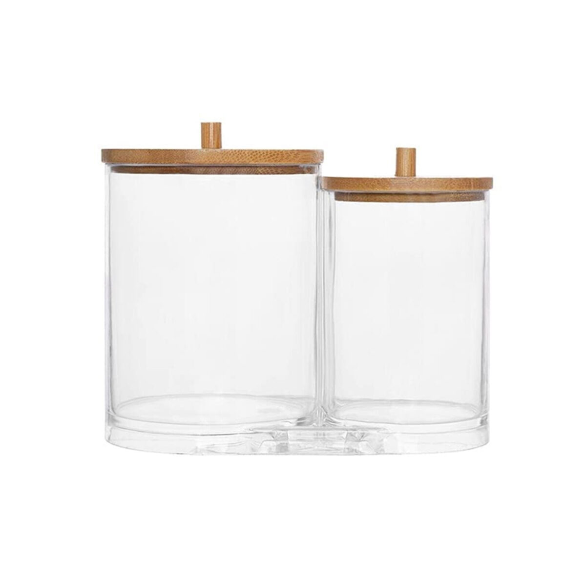 ⁦منظم اكليريك زوجي لحمل وتنظيم قطن ازالة الميكب وخلل ونكاشات الأسنان بغطاء خشب⁩ - الصورة ⁦4⁩