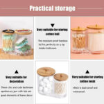 ⁦منظم اكليريك زوجي لحمل وتنظيم قطن ازالة الميكب وخلل ونكاشات الأسنان بغطاء خشب⁩ - الصورة ⁦5⁩