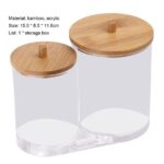 ⁦منظم اكليريك زوجي لحمل وتنظيم قطن ازالة الميكب وخلل ونكاشات الأسنان بغطاء خشب⁩ - الصورة ⁦7⁩