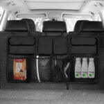 منظم مقعد السيارة الخلفي متعدد الجيوب لحمل وتنظيم الزجاجات والمناديل والمشروبات - الصورة 2