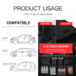 منظم مقعد السيارة الخلفي متعدد الجيوب لحمل وتنظيم الزجاجات والمناديل والمشروبات - الصورة 10