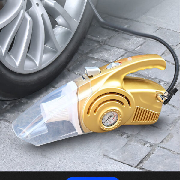 منفاخ كومبريسور بعداد ومكنسة قوية للسيارة وكشاف في جهاز واحد