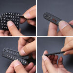 ميدالية جلد مضفر مخصصة لكتابة رقم الموبايل لمفاتيح المنزل والسيارة وشنط السفر بألوان مختلفة - الصورة 6