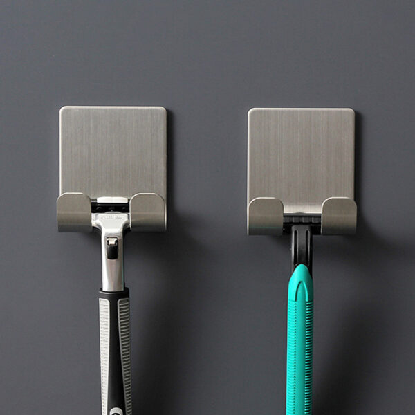 هوك معدني حامل لماكينة الحلاقة وادوات الحمام والمطبخ ذاتي اللصق