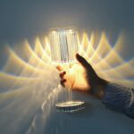 ⁦اباجورة اكريليك كريستال تاتش 12 لون بريموت كنترول لإضاءة هادئة لغرف النوم والمكتب⁩ - الصورة ⁦2⁩