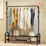 ⁦استاند دولاب شماعات وهوكات منظم للملابس والشنط والأحذية معدن غير قابل للصدأ⁩ - الصورة ⁦9⁩