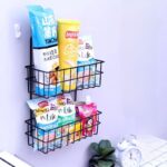 ⁦استاند معدني 2 دور لحمل وتنظيم ادوات المطبخ والحمام بلزق دبل فيس قوي لسهولة التعليق⁩ - الصورة ⁦3⁩