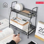 ⁦استاند وحامل 2 دور لحمل وتنظيم ادوات المطبخ والحمام من المعدن⁩ - الصورة ⁦3⁩