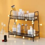 ⁦استاند وحامل 2 دور لحمل وتنظيم ادوات المطبخ والحمام من المعدن⁩ - الصورة ⁦8⁩