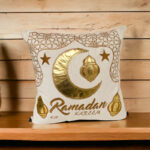 ⁦اكياس مخدات كتان مطرزة بكلمة رمضان كريم بسوستة لأستقبال الشهر المبارك⁩ - الصورة ⁦2⁩