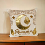⁦اكياس مخدات كتان مطرزة بكلمة رمضان كريم بسوستة لأستقبال الشهر المبارك⁩ - الصورة ⁦4⁩