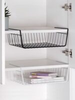 ⁦اندر شيلف معدن حامل ومنظم لأدوات المطبخ والحمام والمكتب سهل التركيب⁩ - الصورة ⁦10⁩