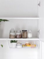 ⁦اندر شيلف معدن حامل ومنظم لأدوات المطبخ والحمام والمكتب سهل التركيب⁩ - الصورة ⁦5⁩