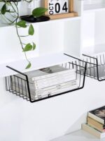 ⁦اندر شيلف معدن حامل ومنظم لأدوات المطبخ والحمام والمكتب سهل التركيب⁩ - الصورة ⁦7⁩