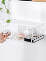 ⁦اندر شيلف معدن حامل ومنظم لأدوات المطبخ والحمام والمكتب سهل التركيب⁩ - الصورة ⁦8⁩