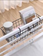 ⁦باسكت ومنظم معلق حامل لأدوات المطبخ والحمام والمكتب من المعدن⁩ - الصورة ⁦3⁩