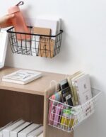 ⁦باسكت ومنظم معلق حامل لأدوات المطبخ والحمام والمكتب من المعدن⁩ - الصورة ⁦4⁩