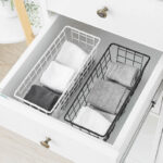 ⁦باسكت ومنظم معلق حامل لأدوات المطبخ والحمام والمكتب من المعدن⁩ - الصورة ⁦8⁩