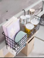 ⁦باسكت ومنظم معلق حامل لأدوات المطبخ والحمام والمكتب من المعدن⁩ - الصورة ⁦9⁩