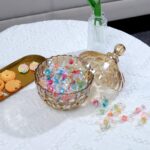 ⁦بونبونيرة كريستال لحفظ وتقديم الشوكولاتة والكاندي للضيوف بشكل شيك بغطاء للحفاظ علي المحتويات⁩ - الصورة ⁦2⁩