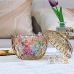 ⁦بونبونيرة كريستال لحفظ وتقديم الشوكولاتة والكاندي للضيوف بشكل شيك بغطاء للحفاظ علي المحتويات⁩ - الصورة ⁦7⁩