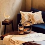 تمرية 2 دور مزخرفة مزينة بهلال لحمل وتقديم التمر والمكسرات والبيتي فور للضيوف