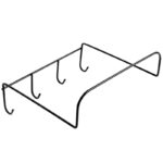 ⁦حامل معدني لتنظيم الحمام وحمل الأطباق البلاستيكية والفوط والليف بلزق دبل فيس قوي⁩ - الصورة ⁦4⁩