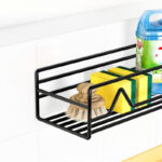 ⁦رف معدن لحمل وتنظيم ادوات المطبخ والحمام كبرطمانات التوابل وزجاجات الزيت والشامبو والفوط⁩ - الصورة ⁦4⁩