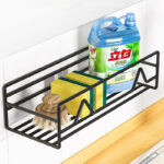 رف معدن لحمل وتنظيم ادوات المطبخ والحمام كبرطمانات التوابل وزجاجات الزيت والشامبو والفوط