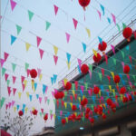 زينة رمضان 4 متر مثلثات بألوان مختلفة لأستقبال الشهر الكريم