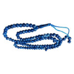 ⁦سبحة 100 حبة منقوشة بأسم الله ورسوله محمد (ص) باللون الأزرق⁩ - الصورة ⁦2⁩