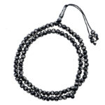 ⁦سبحة 100 حبة منقوشة بأسم الله ورسوله محمد (ص) باللون الأسود الملكي⁩ - الصورة ⁦2⁩