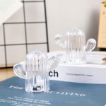 ⁦شمعة صبارة مضيئة بدون لهب لتجديد ديكور المنزل وإضفاء اجواء رومانسية هادئة من الاكليريك⁩ - الصورة ⁦5⁩