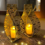 ⁦شمعدان ذهبي مزخرف لتجديد الديكور وإضفاء أجواء رمضانية مميزة⁩ - الصورة ⁦2⁩