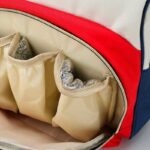 ⁦شنطة بيبي وتربروف مقسمة من الداخل لحمل جميع المتعلقات بجيب خارجي مقسم ومبطن فويل للببرونه⁩ - الصورة ⁦7⁩