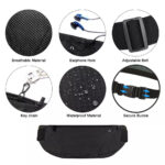 ⁦شنطة وسط وتربروف مقسمة من الداخل لجزئين لحمل الموبايل والمتعلقات الشخصية بحزام قابل للتعديل⁩ - الصورة ⁦5⁩