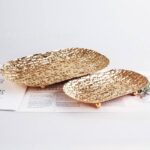 ⁦صينية جولد شيك لتقديم الفواكه والشوكولاته والكحك والبيتي فور للضيوف بشكل شيك⁩ - الصورة ⁦10⁩