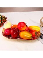 ⁦صينية جولد شيك لتقديم الفواكه والشوكولاته والكحك والبيتي فور للضيوف بشكل شيك⁩ - الصورة ⁦11⁩