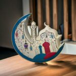 ⁦طبق تسالي هلال وجامع  بورسلين لتقديم التمر والمكسرات والكاندي للضيوف في رمضان بشكل شيك⁩ - الصورة ⁦4⁩