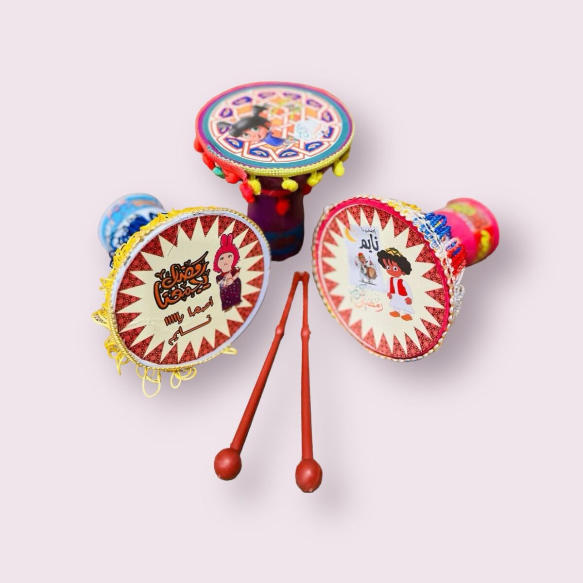 ⁦طبلة مسحراتي رمضان بأشكال كرتونيه مختلفة وألوان مبهجة للأطفال⁩ - الصورة ⁦3⁩