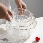 ⁦طقم بولات زجاج 3 قطع بمقاسات مختلفة لحمل وتقديم السلطات والفواكه للضيوف بشكل شيك⁩ - الصورة ⁦2⁩