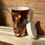 ⁦طقم تقديم العصائر والمشروبات الرمضانية شفشق رمضان كريم 1500 ملي بيد و3 كوبايات من البلاستيك⁩ - الصورة ⁦2⁩