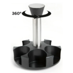 ⁦طقم توابل 6 قطع مع حامل يدور 360 درجة لسهولة الأختيار والأستخدام⁩ - الصورة ⁦3⁩